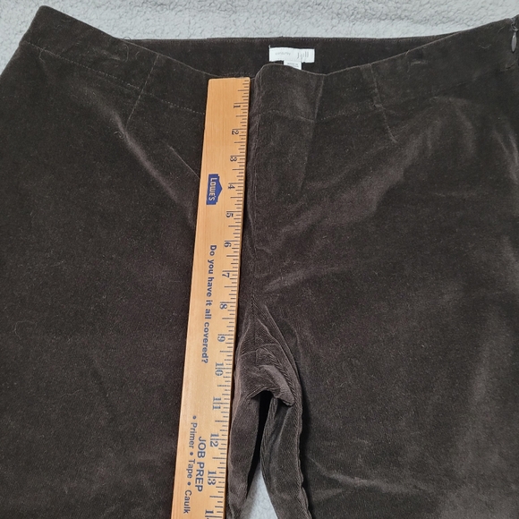 Corduroy J Jill Brown Pants with Side Zipper 14 Petite - Picture 11 of 13